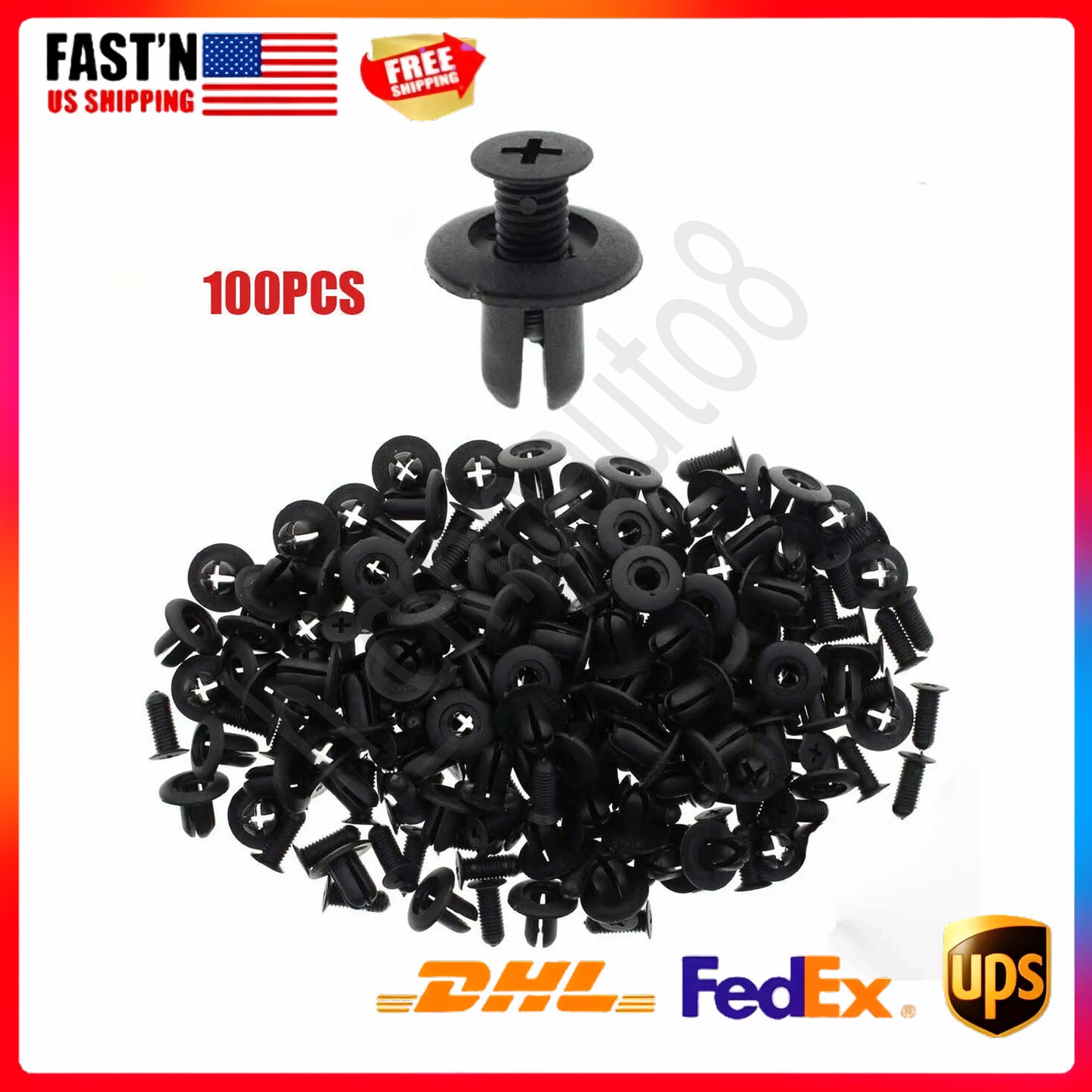 100PCS Retainer for Veloster Clips 86590-28000 Car Bumper Fender Fastener for Tucson