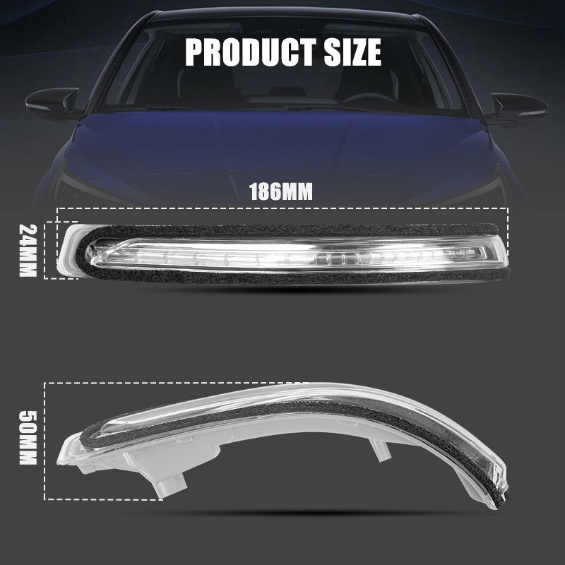 1x Left Side LED Mirror Turn Signal Indicator Light for Hyundai i20 2014-2020