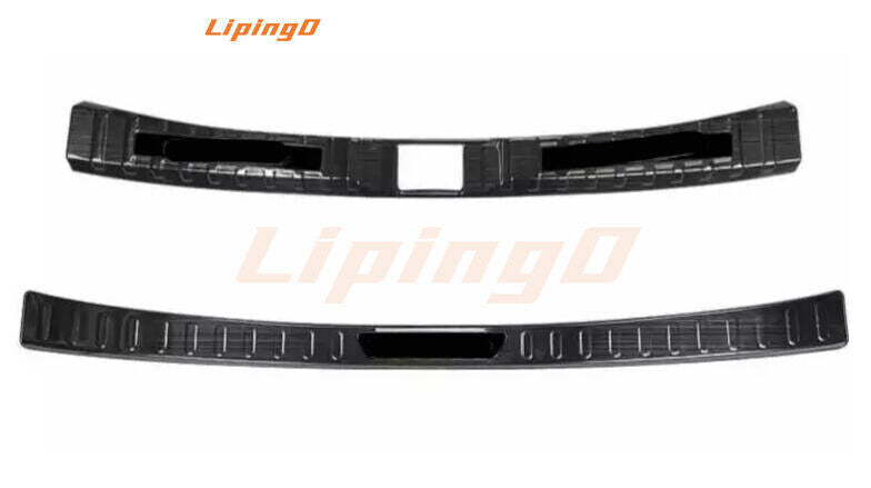 Black Titanium Rear Bumper Protector Plate Guard 2PCS 19-24 For RAV4 B n