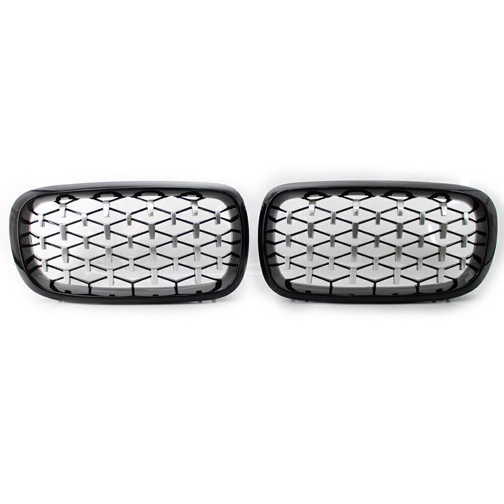 Front Grille Chrome Diamond Meteor Grill Mesh Fit for BMW X5 F15 2014-2016