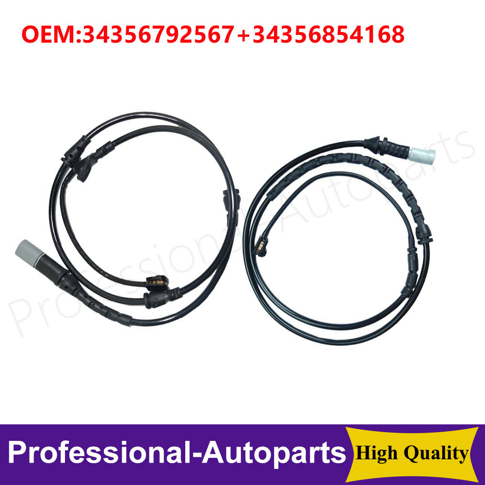 A new set of front and rear brake pad wear sensors suitable for BMW E70, X5, E71, and X6.