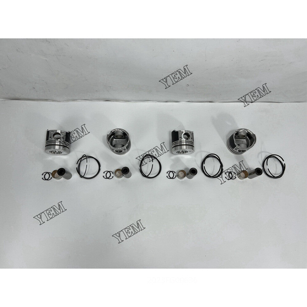 6PCS FD33 Piston Kit With Ring Set STD for Nissan Excavator Diesel Engine Parts