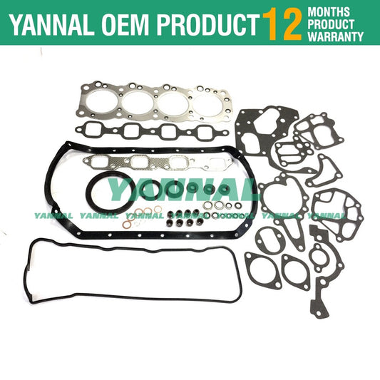 Full overhaul gasket kit for Isuzu 4FB1 engine, suitable for Iseki TA340F tractor repair.