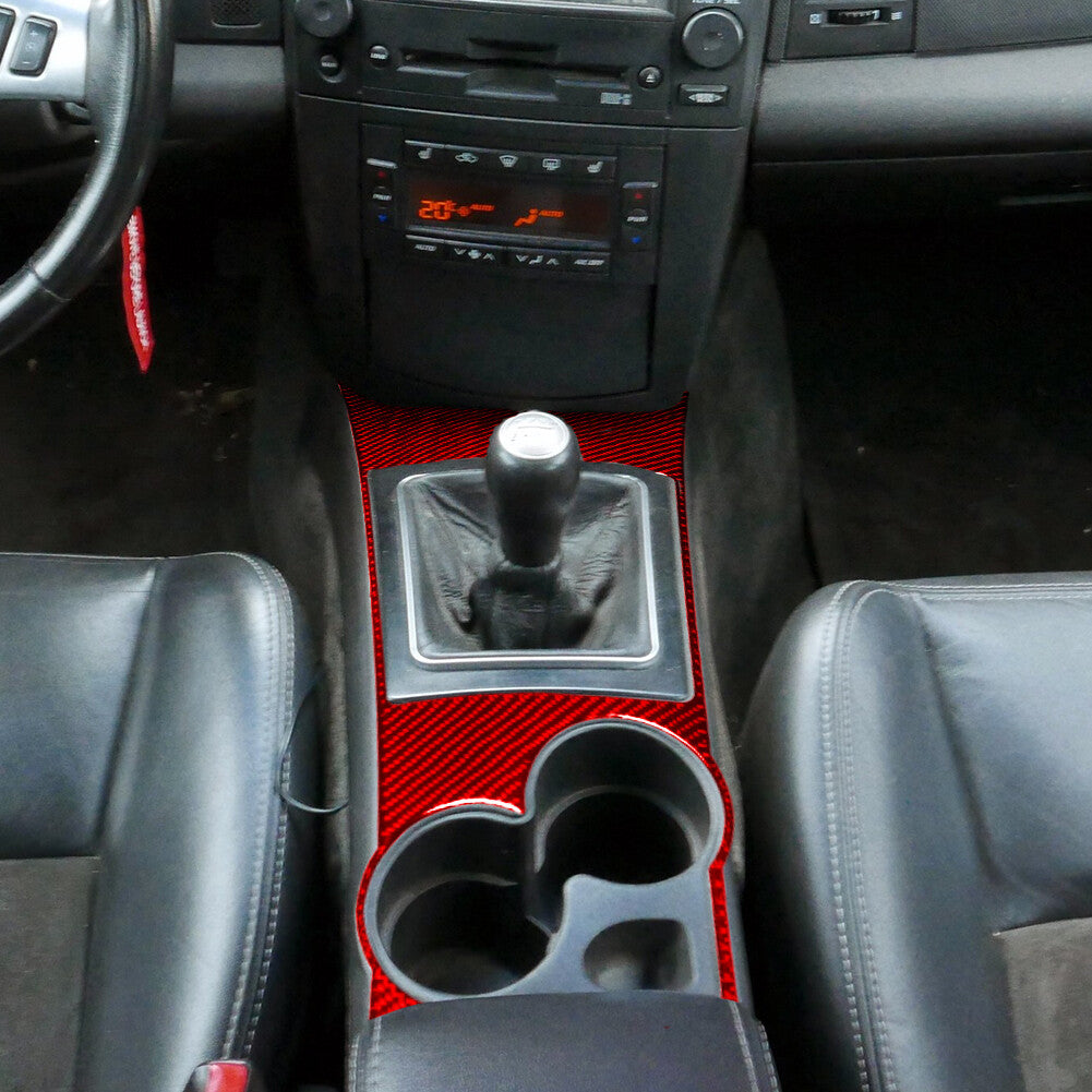 Red Carbon Fiber Headlight Control Outer Panel Cover For M-class v