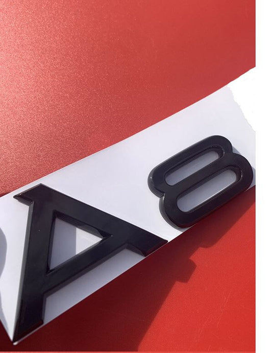 Equipment Manufacturer ( ) for Audi for A8 Cars Rear Badge Boots Trunk Badge Stickers Decal Logo Gloss Black