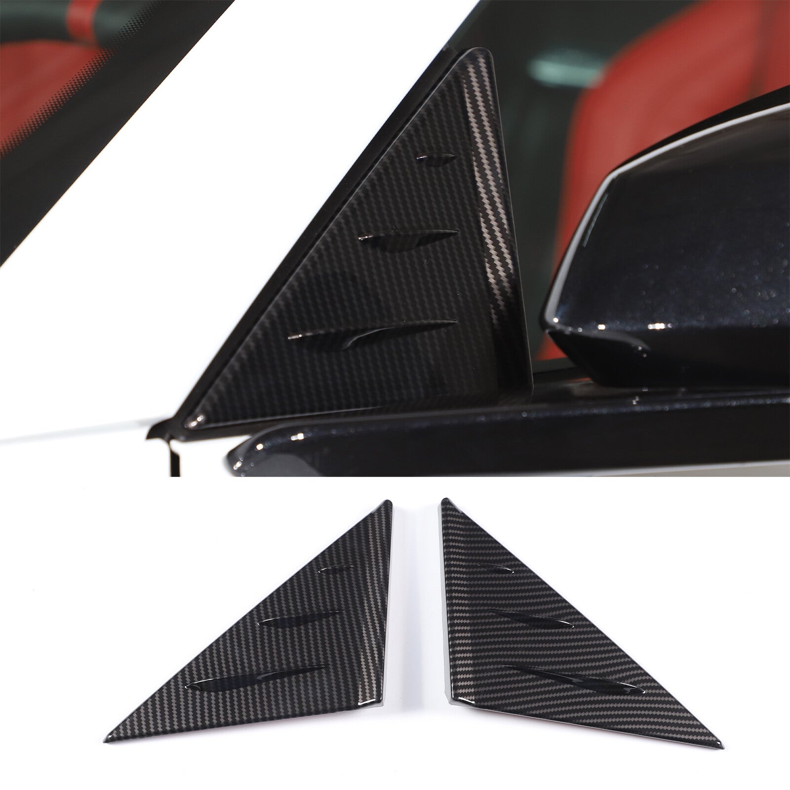Carbon fiber rearview mirror adjustment switch cover suitable for GT-R R35 2008-2016- v
