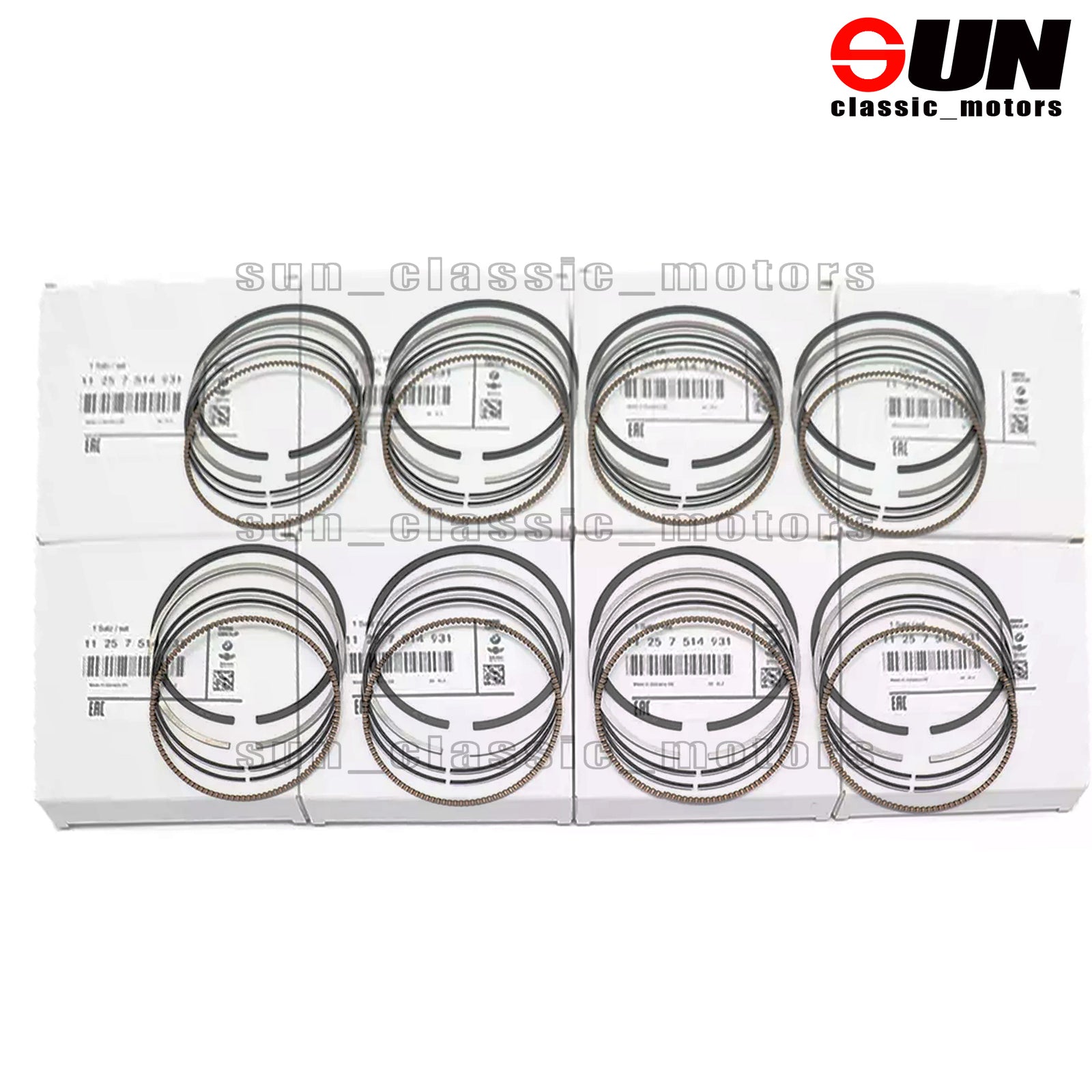 8X piston rings for E53 E60 E65 N62B44 545i 645i 745i X5 4.4L 11257514931