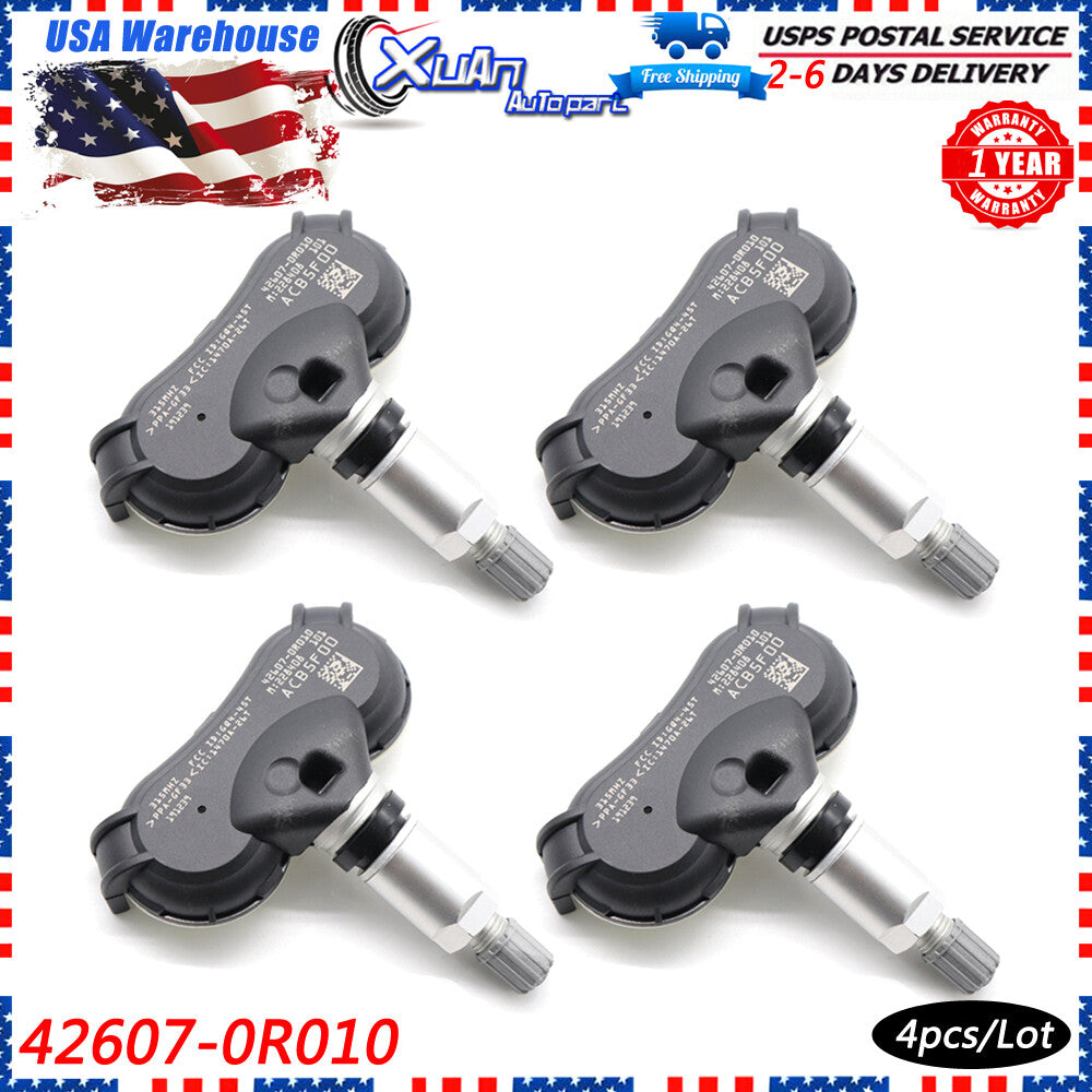 4-Piece Tire Pressure Sensor (TPMS) for Highlander RAV4 13-20 315MHz 42607-0R010- v