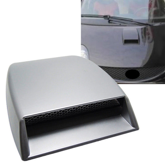 Universal Car Vent Air Flow Intake Scoop Bonnet Hood Decoration Cover Grey
