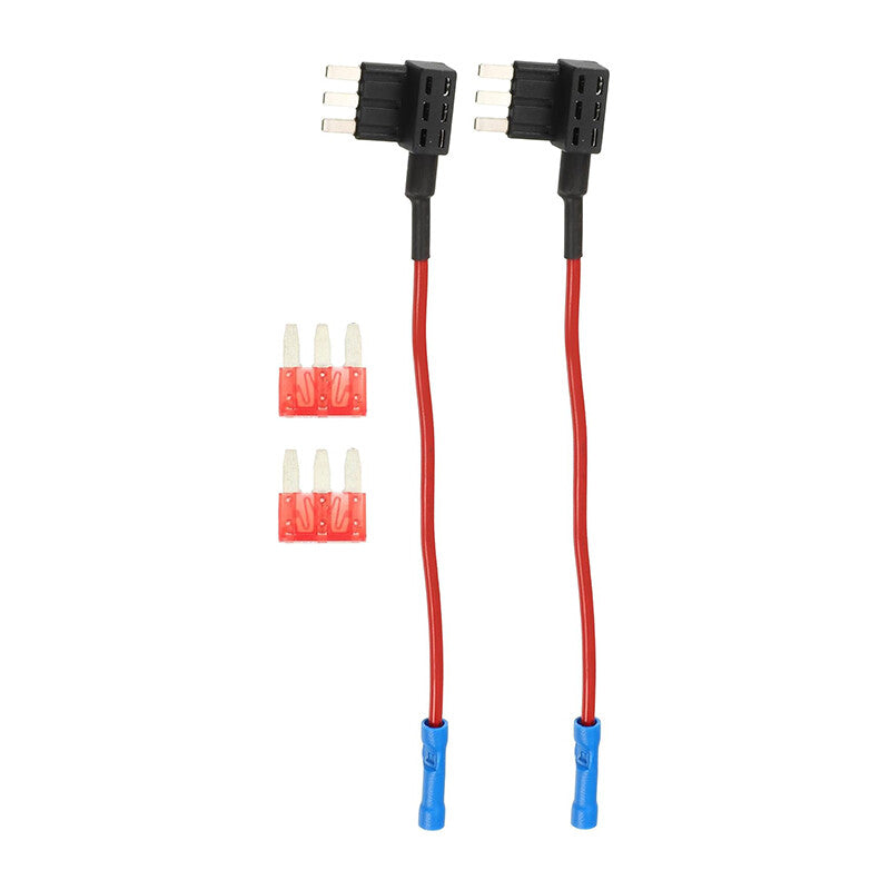 2pcs Car Fuse Tap Add a Circuit Adapter with 2pcs 10A Micro3 ATL Blade Type Fuse