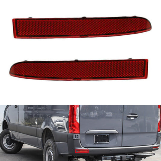 One pair of rear bumper reflectors for 2019-2021 for Mercedes-Benz Sprinter 2500 & 3500. Q
