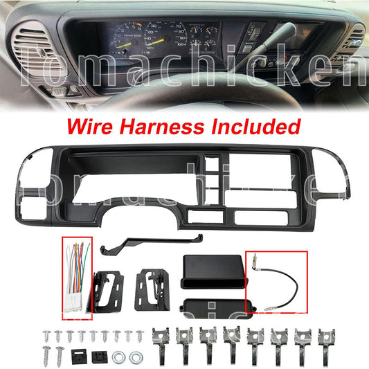 Stereo Dual-Din Radio Truck Dashboard Kit for 1995-2002 for GMC Full-Size Trucks/SUVs Q
