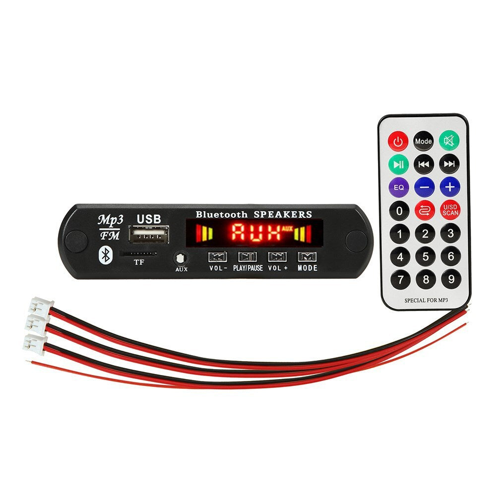 Car FM Radio Module Support USB AUX Audio Bluetooth Decoder Board Amplifier Trim
