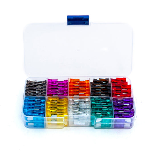 100pcs Universal 3-40A 10-Size Standard Middle Piece Automotive Fuses Assortment