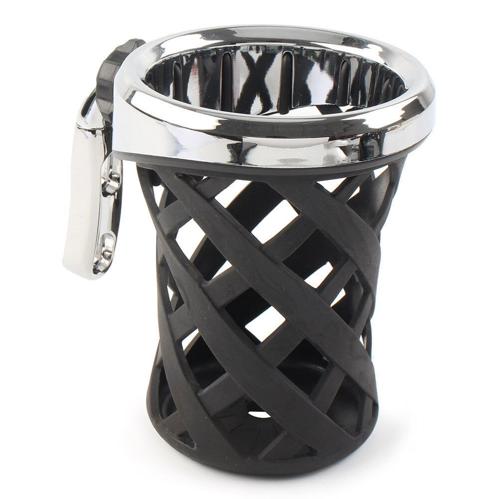 Handlebar Cup Holder Drink W/Mesh Basket Mount Universal Longer Fit for Harley cl