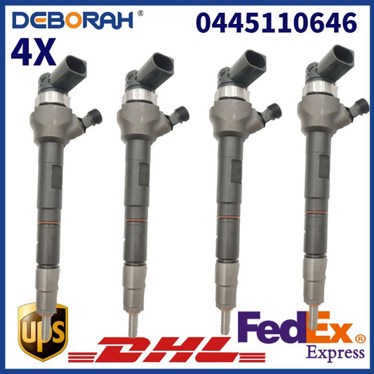 4PCSCommon Rail Fuel Injector 0445110646 for 2003-2020 for Audi for VW for Seat for Skoda Diesel