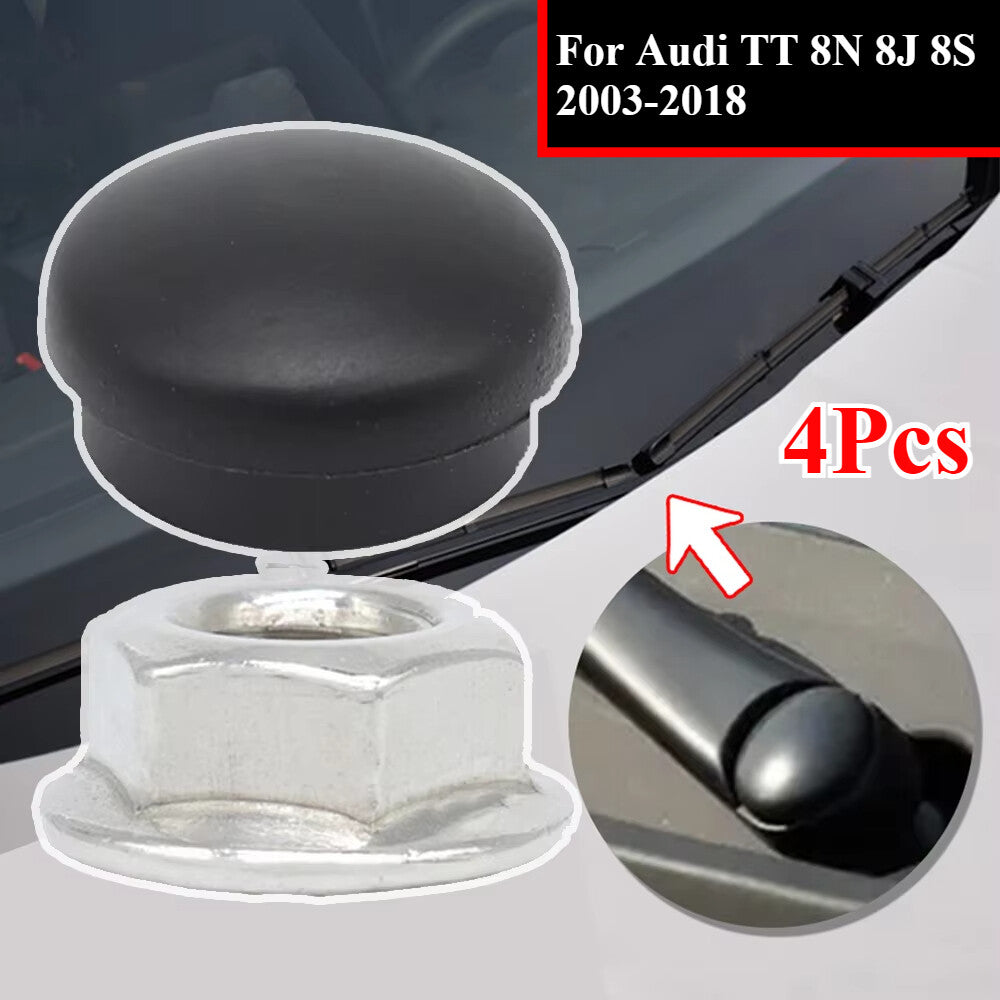 4X for Audi TT 8N 8J 8S Car Front Windshield Wiper Arm Nut Cap Bolt Rocker Cover