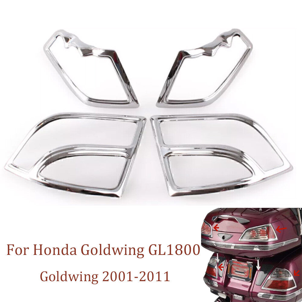 Chrome saddlebag lightweight trim for Honda Goldwing GL1800 2001-2005 n