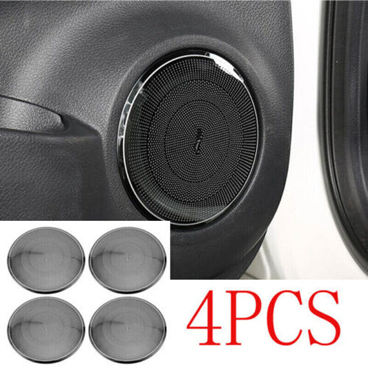 for Nissan Rogue 14-2020 Black Steel Inner Door Speaker Frame Cover Horn Trim 4X