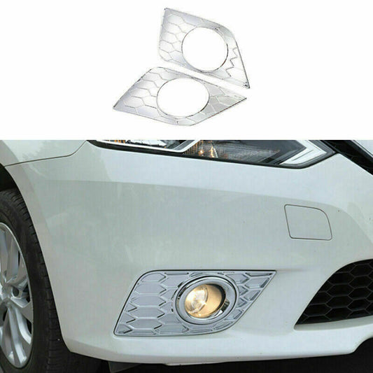 for Nissan Sentra 2013-2019 ABS Car Chrome Front Fog Light Lamp Cover Trim