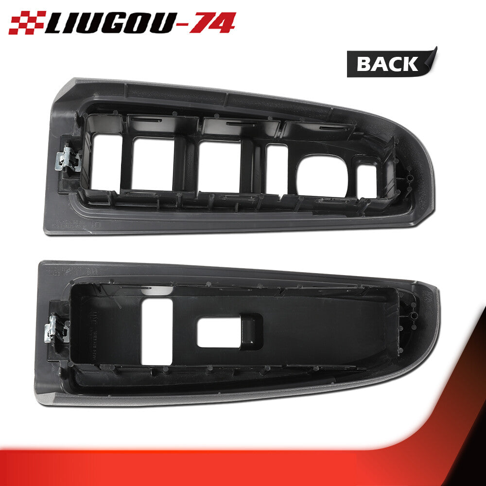 Front window switch decorative frame set is suitable for 2003-2007 Silverado for Sierra dark gray- v