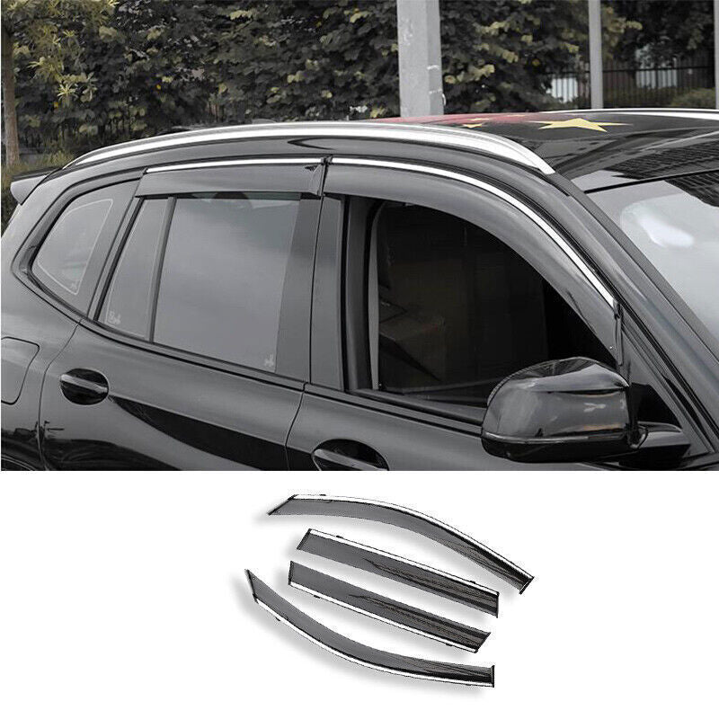 for BMW X3 G01 2018-2021 ABS Black Window Sun Visor Vent Deflector Guard Kit 4x