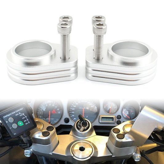Motorcycle Handlebar Riser Spacer Riser Mount Clamp Chrome for Kawasaki ZZR1200 Q
