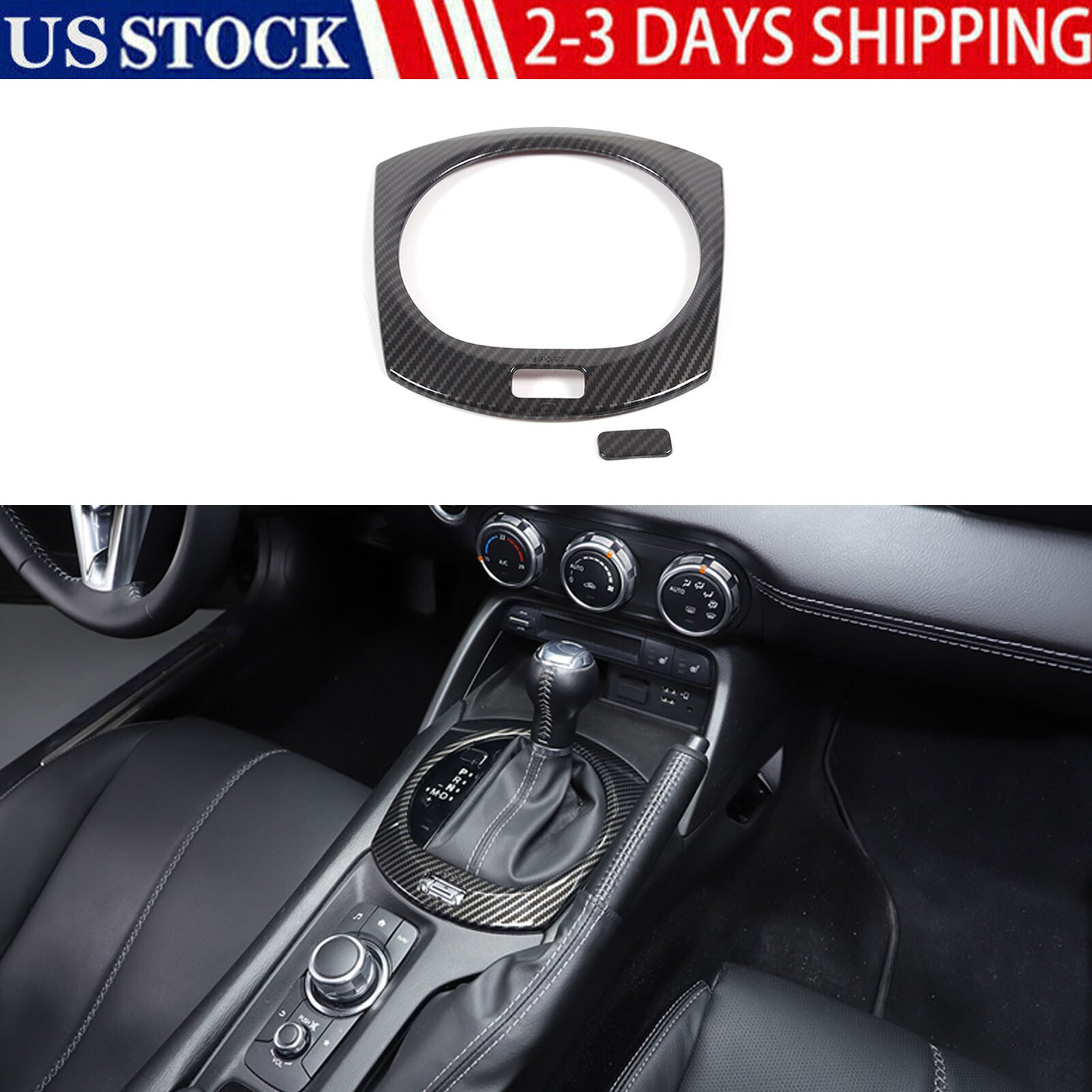 Carbon Console Transmission Control Gear Selector Kit for C8 for Corvette Z06 20-23- v