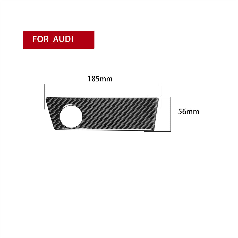 for Audi A4 A4L B9 2017-2019 RHD Inner Cigarette Lighter Panel Trim Carbon Fiber