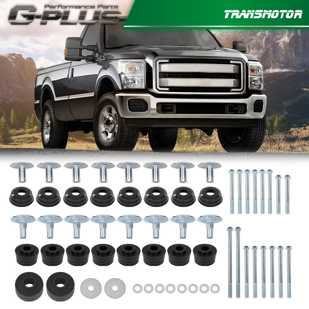 Fits 08-16 for F250 F350 Super Duty 2/4WD Black Body Cab Mount Bushing Kit - v