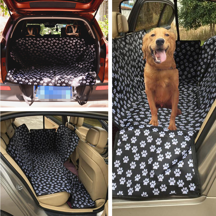 Black Car Rear Back for Seat Cover Pad Large Pet Dog Cat Protector Hammock Mat Liner
