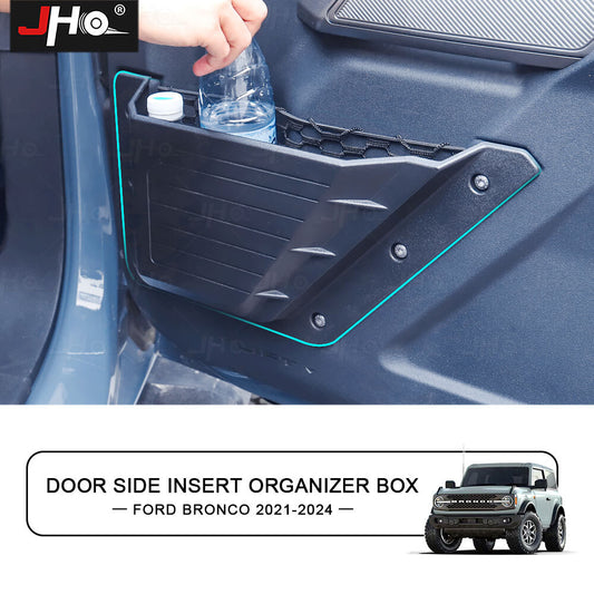 2 PCS Door Armrest Storage Box Tray Bin Kit for Ford Bronco 2021 2022 2023