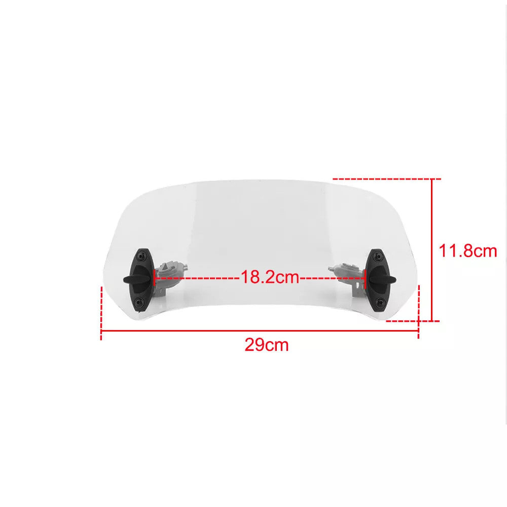 General Motorcycle Windshield Extended Adjustable Boiler Deflector Transparent n