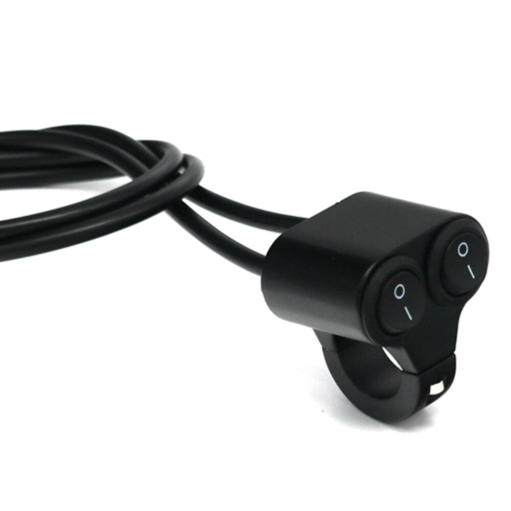 7/8Motorcycle Handlebar Headlight Fog Spot Lamp Dual On-Off Switch Button 12V Q