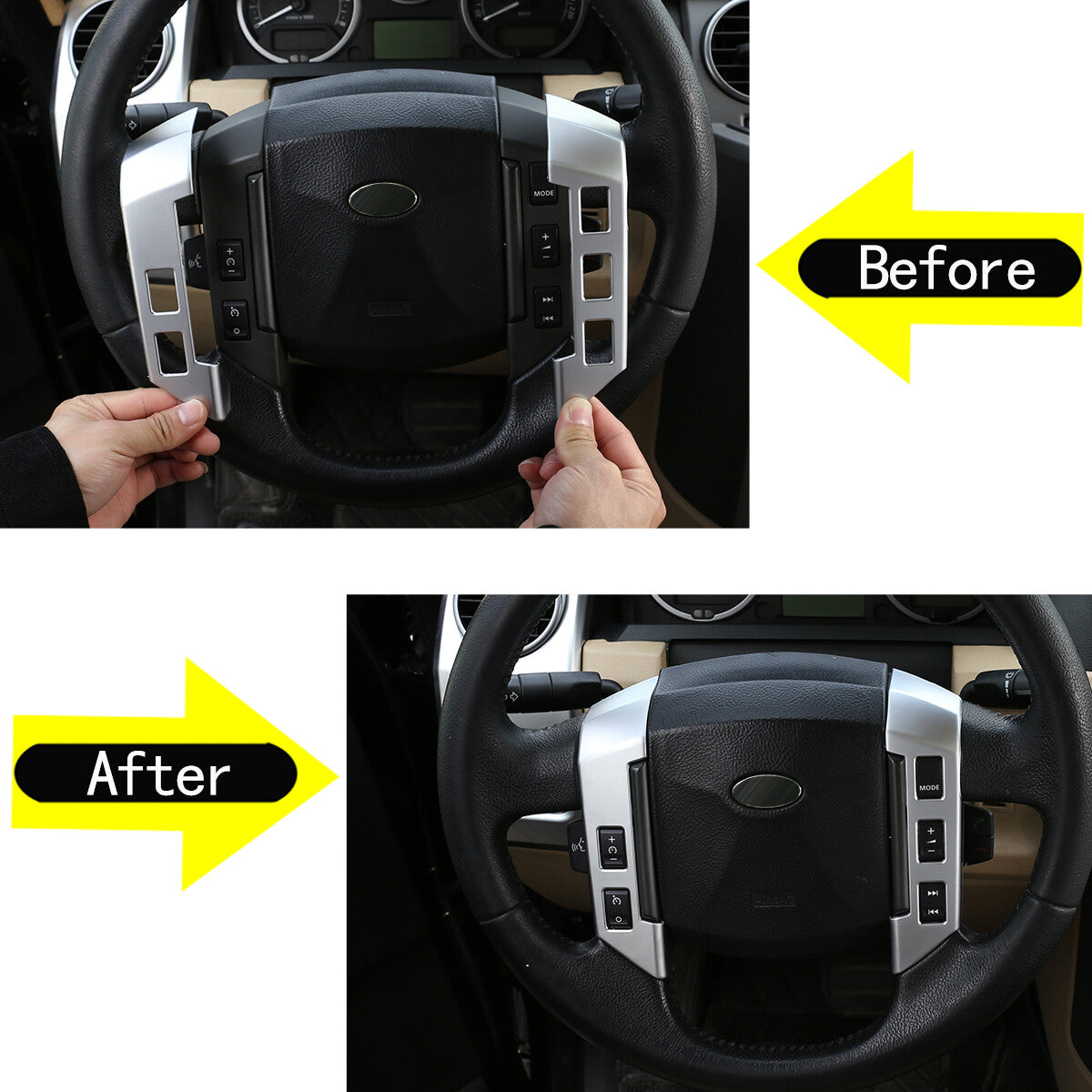 Steering wheel button cover trim for Land Rover for Range Rover Sport & Discovery 3- n
