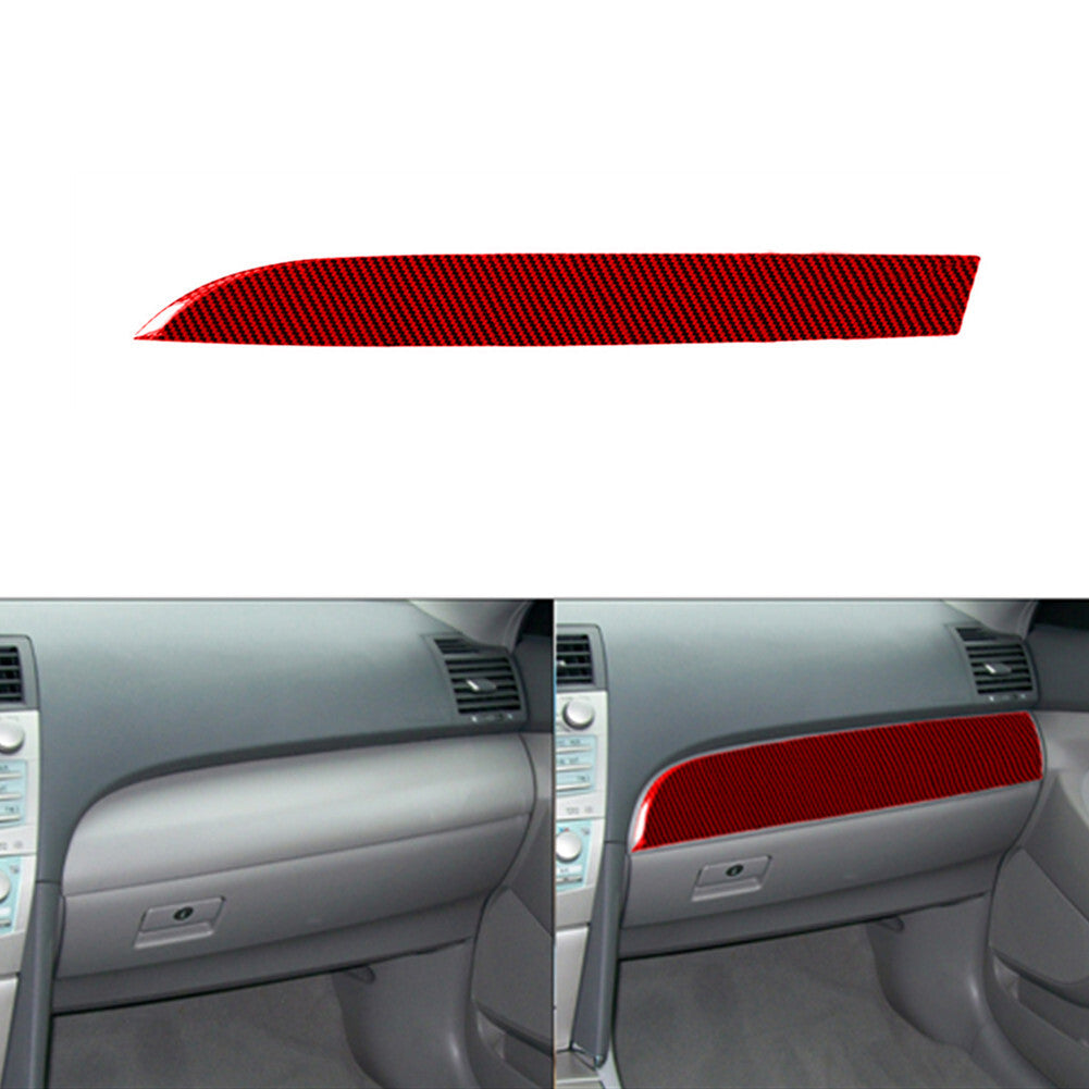Red Carbon Fiber Rear Anti-kick Cover Trim Sticker For Tundra 2014-2018 v