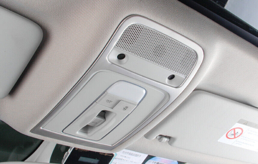 for Audi A3 S3 2014-20 Silver Steel Front Rear Reading Light Frame Cover Trim 2P