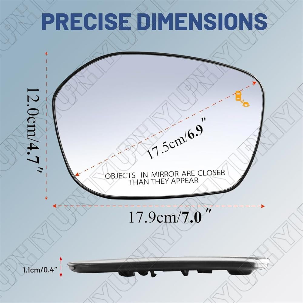 Right Passenger Side Mirror Glass Heated w/ Blind Spot for Honda for Civic 2022-2025 Q