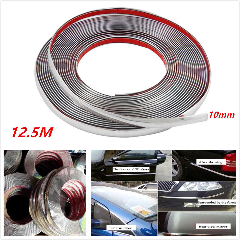 12.5-meter chrome-plated, 3-meter adhesive-coated door and body edge molding decorative strips/protective strips - n