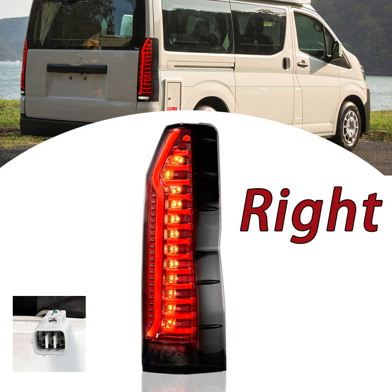 Right LED Tail Lights for Toyota Hiace 6th H300 2019-2023 Dynamic Rear Lamp