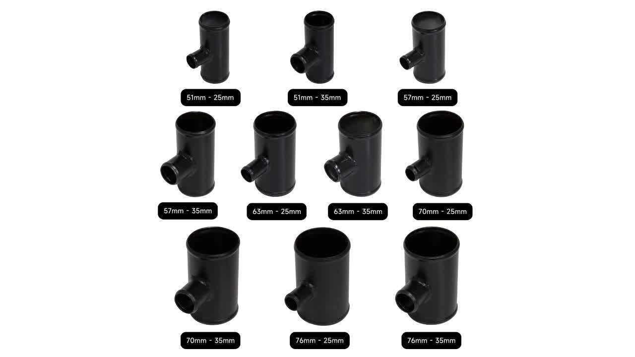 2.75 70mm Blow Off Valve Adapter Aluminum T-Pipe Shape Tube For 35mm ID BOV