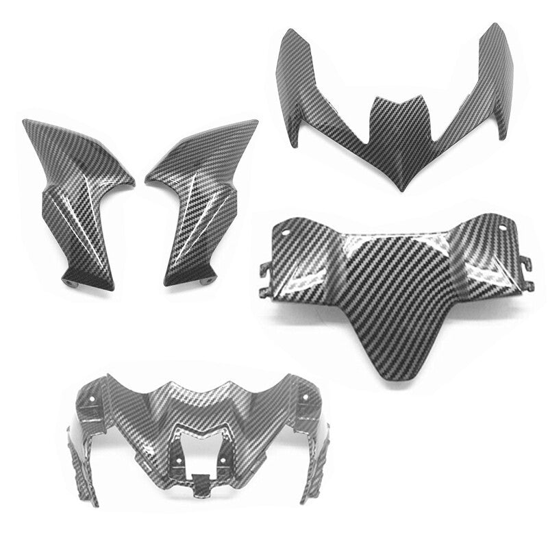 Carbon Fiber Front Nose Headlight Fairing Cowls Set for KAWASAKI Z 900 2020-2023