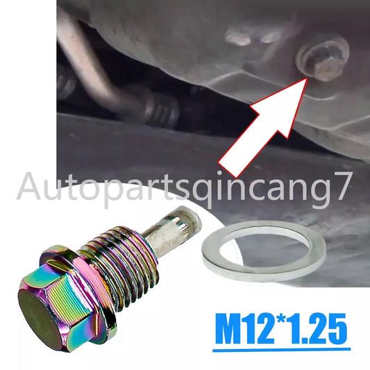 M12*1.25MM Neo Chrome Magnetic Oil Drain Plug / Oil Sump drain plug Nut Q