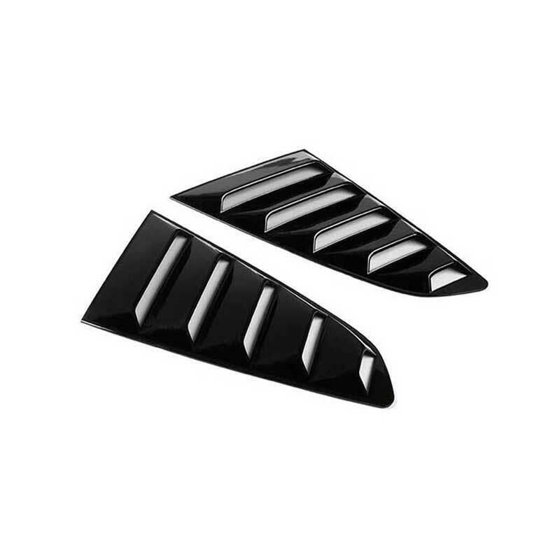 for Ford for Mustang 2015-2022 ST Gloss Black Rear Side Window Quarter Louver Cover