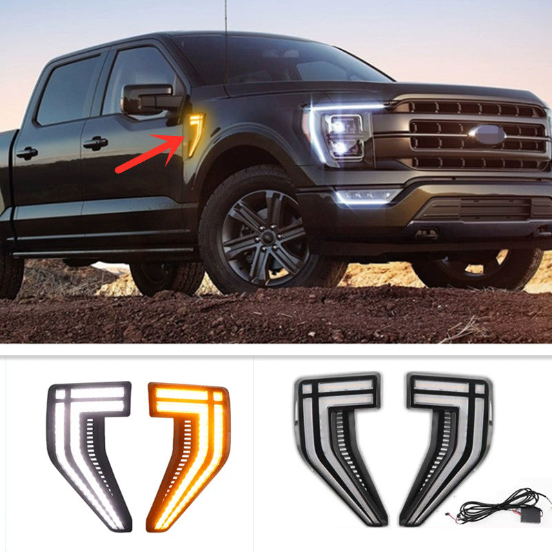 Daytime Running Light Side LED Light Sets 2pcs For F150 2021-2023 v
