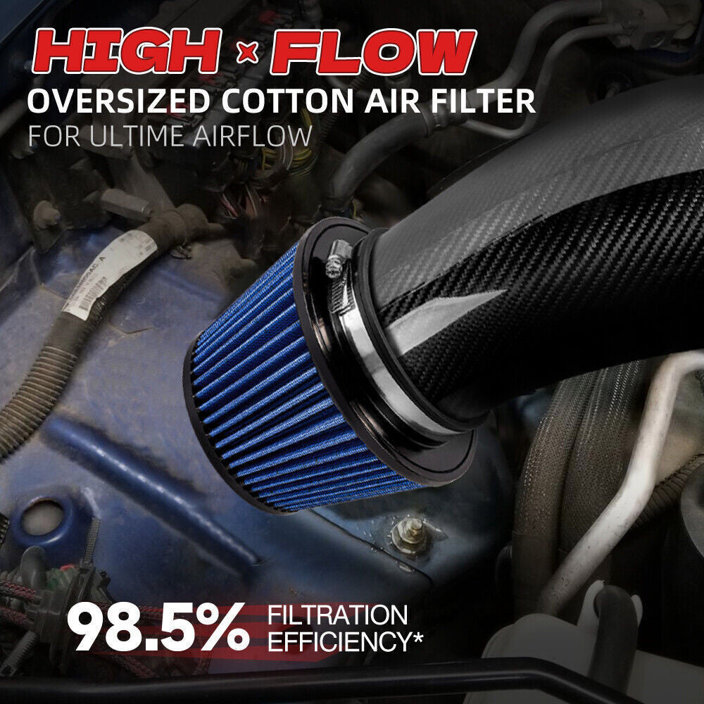 Air Intake Filter 4.5 Inlet Truck Air Filter Dry High Flow Clamp-On Round Cone Q