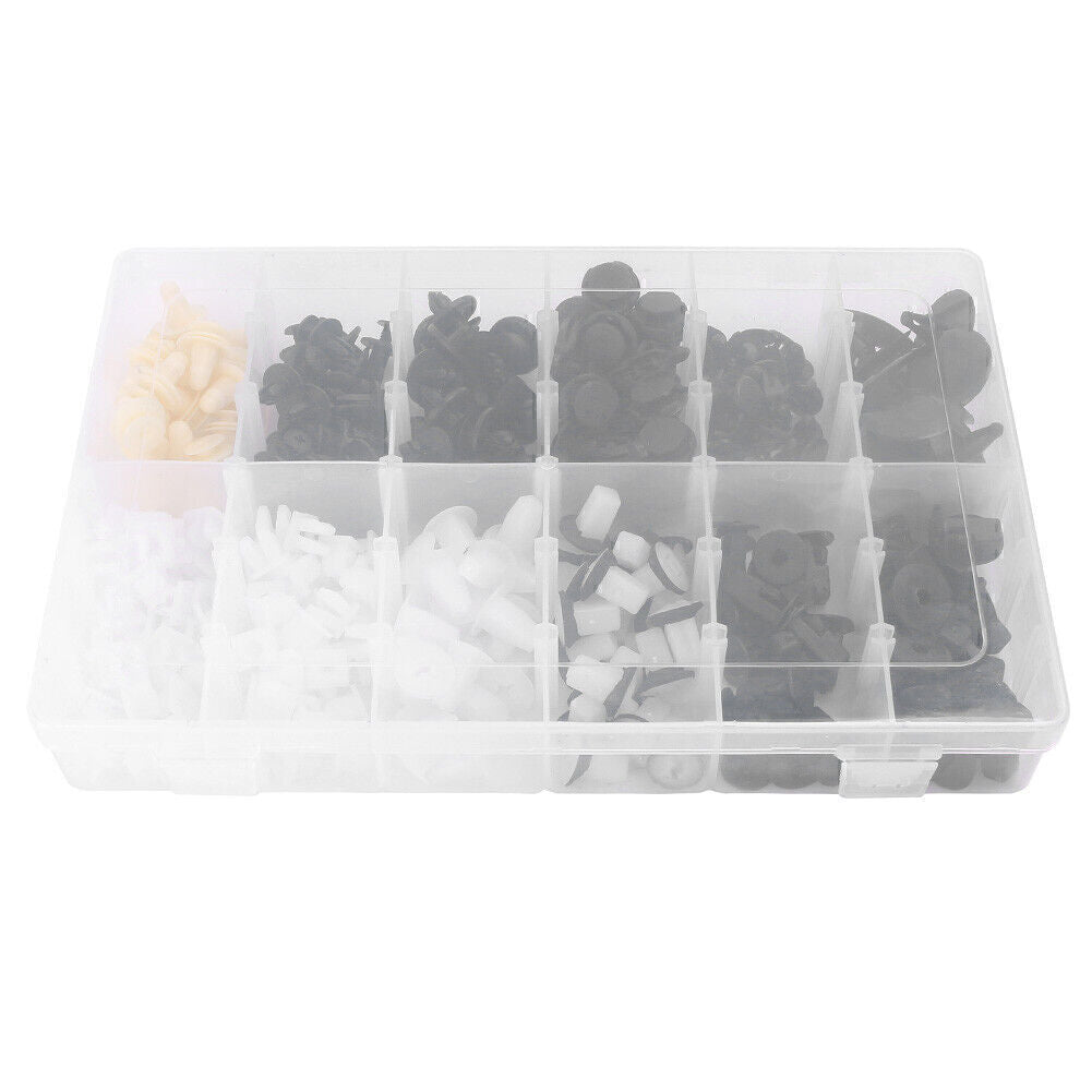 292x Car Body Clips Plastic Push Pin Fender Bumper Fasteners Rivet Screwdriver