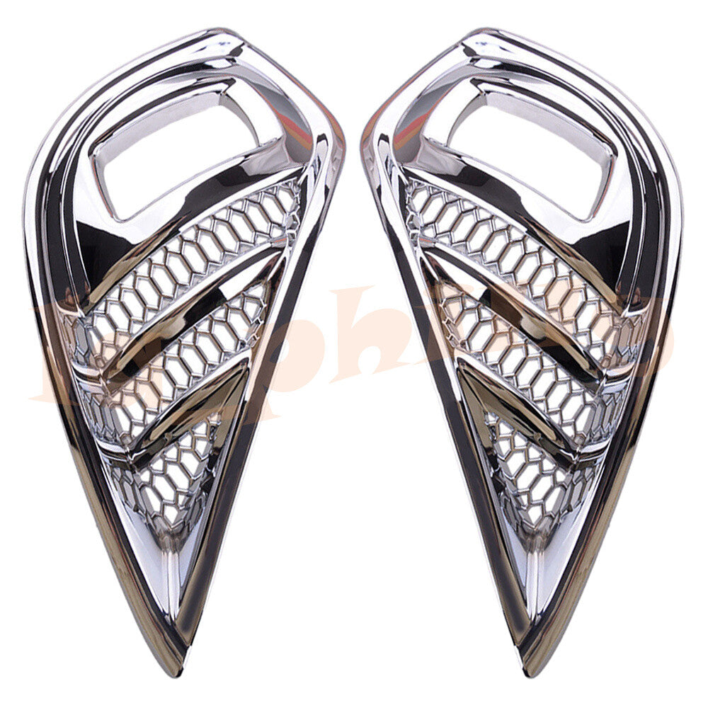 2x for Toyota 2020-22 Highlander Front Bumper Fog Light Lamp Cover Chrome Trim