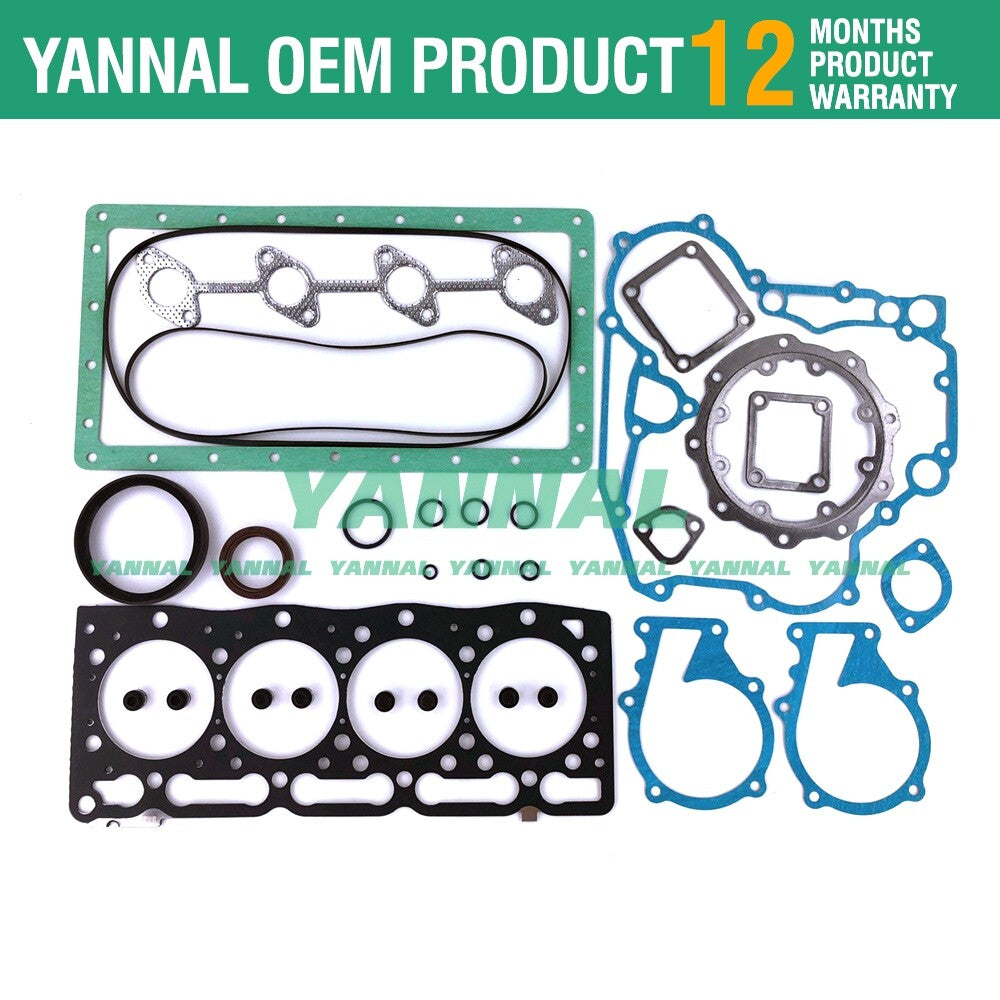 Overhaul gasket kit for V1505 excavator KX71 and KX91 excavator engine upper and lower parts kit -