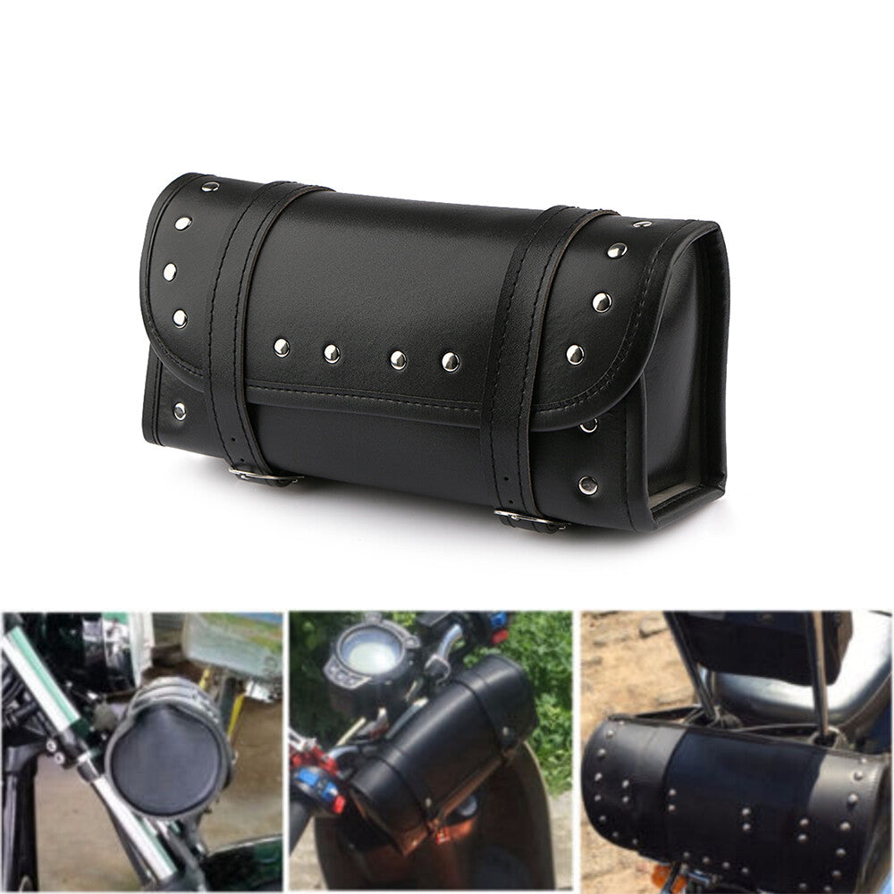 Saddlebag Motorcycle Fork Tool Kit PU for Harley Chopper Bobber Cruiser